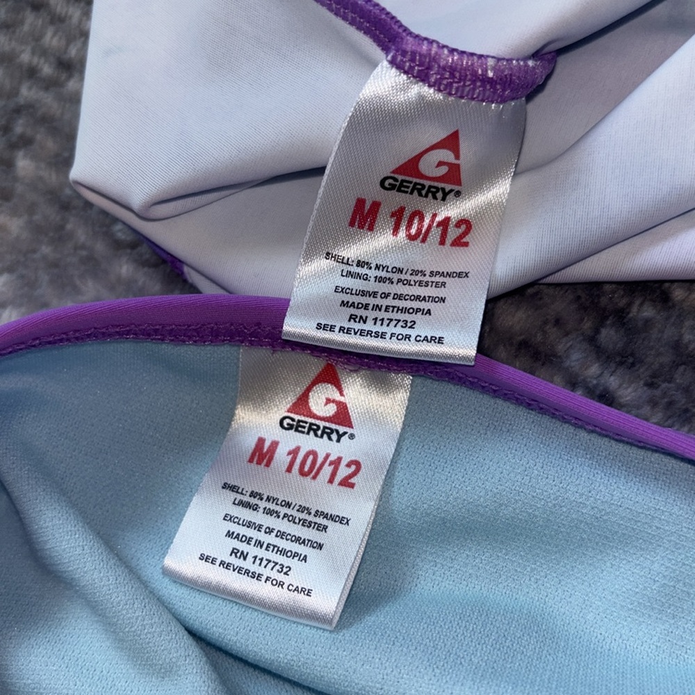 Gerry Girls Lavender 3-Piece Tankini & Shorts Swimsuit Set Size: Medium (10/12) - Picture 6 of 6